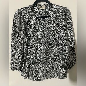 Show Me Your MuMu Black and White Blouse